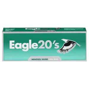 Eagle20's Menthol Silver 100s Box of 10 packs