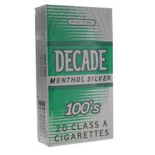 Decade Menthol Silver 100's Box of 10 packs