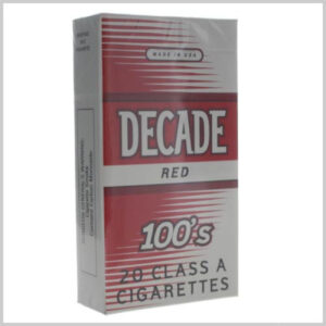 Decade Red 100's Box of 10 packs