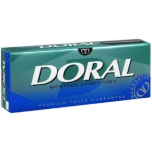 Doral Menthol Lights 100's Box of 10 packs